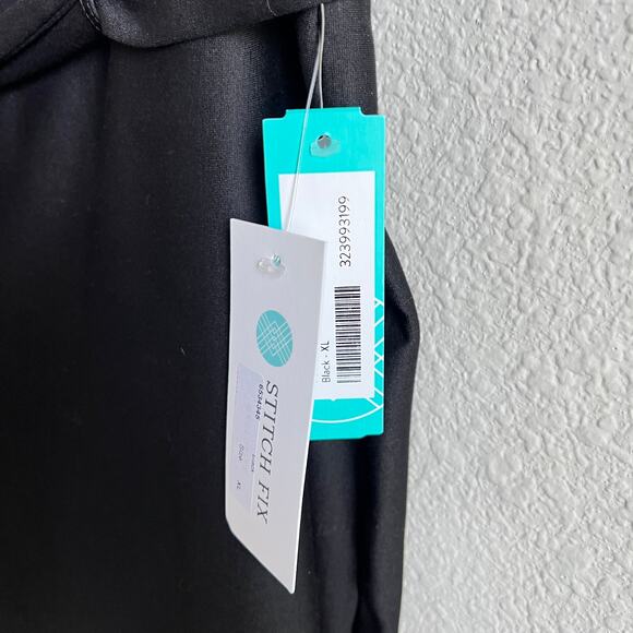 New Margaret M Black Ponte Belted Wide Leg Pants Women's XL High Rise Stitch Fix - Picture 6 of 7